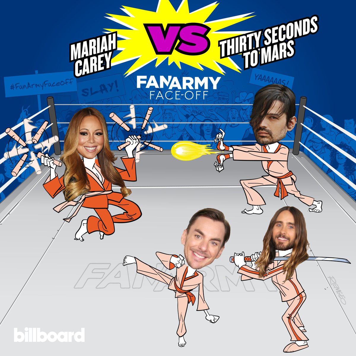 billboard's tweet image. #FanArmyFaceOff is back! Vote in round 1 now blbrd.cm/aRacGi
