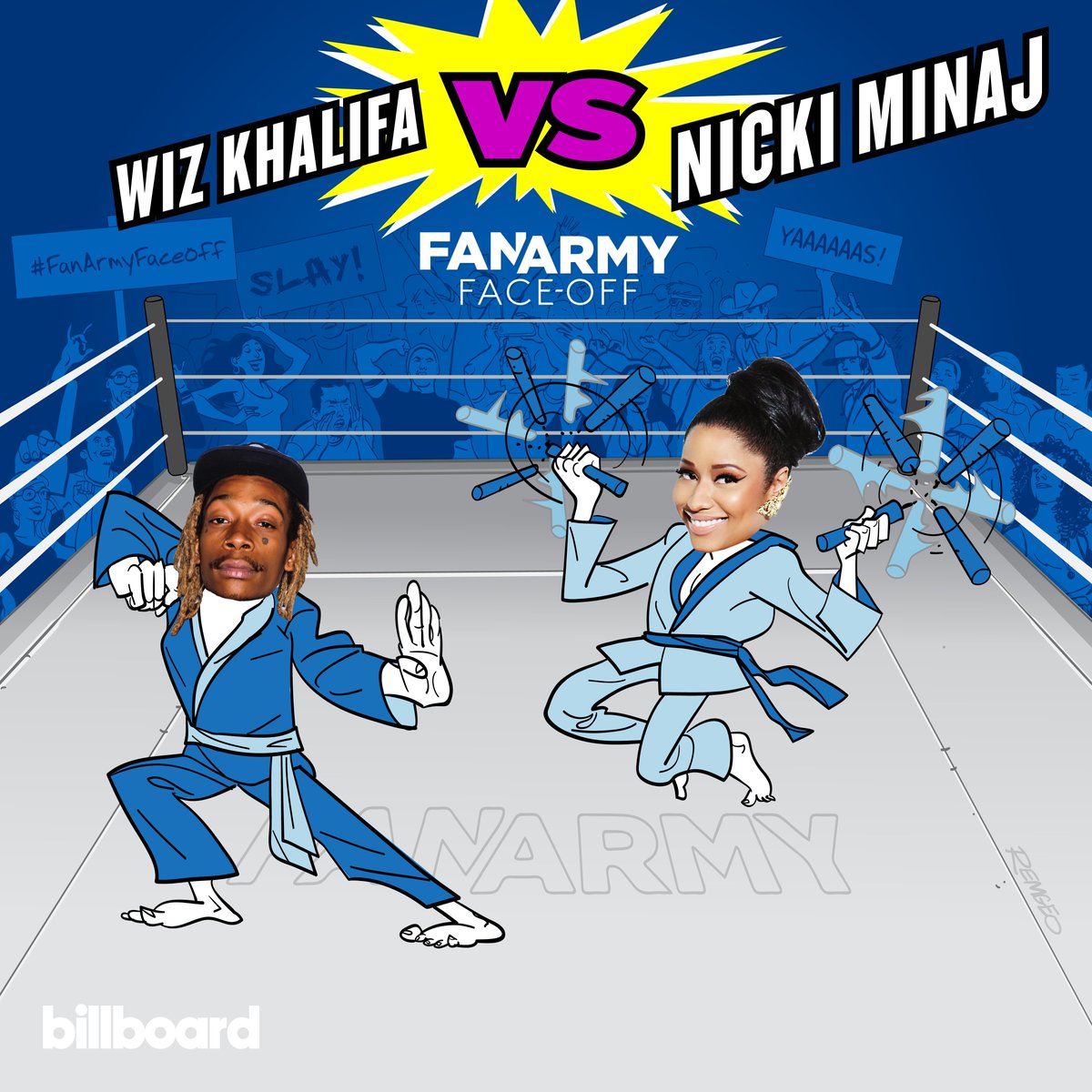 billboard's tweet image. #FanArmyFaceOff is back! Vote in round 1 now blbrd.cm/aRacGi
