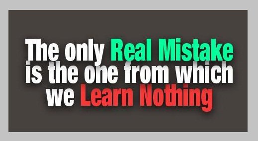 smsapplication5's tweet image. The only real #mistake is the one from which we learn nothing.
#learning #quote