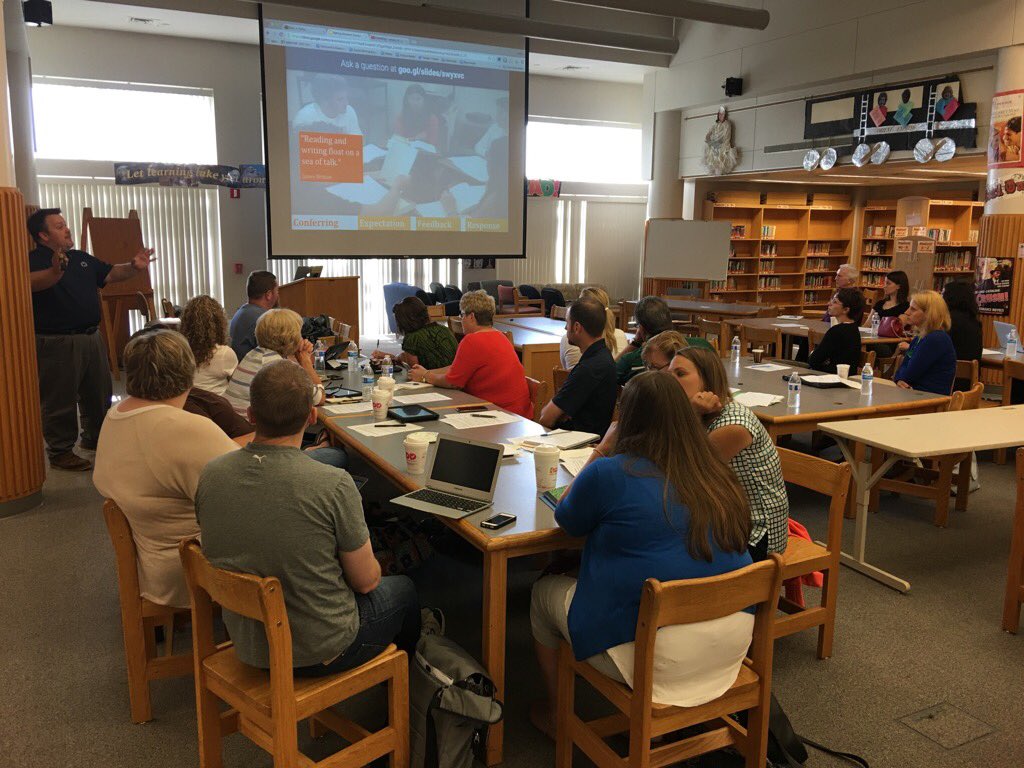 jwalsh61's tweet photo. Great morning keynote with Brian Kelley - "Getting Students Excited About Writing" @_briank_ #PAMLE2016 https://t.co/3GiVSJTT8I