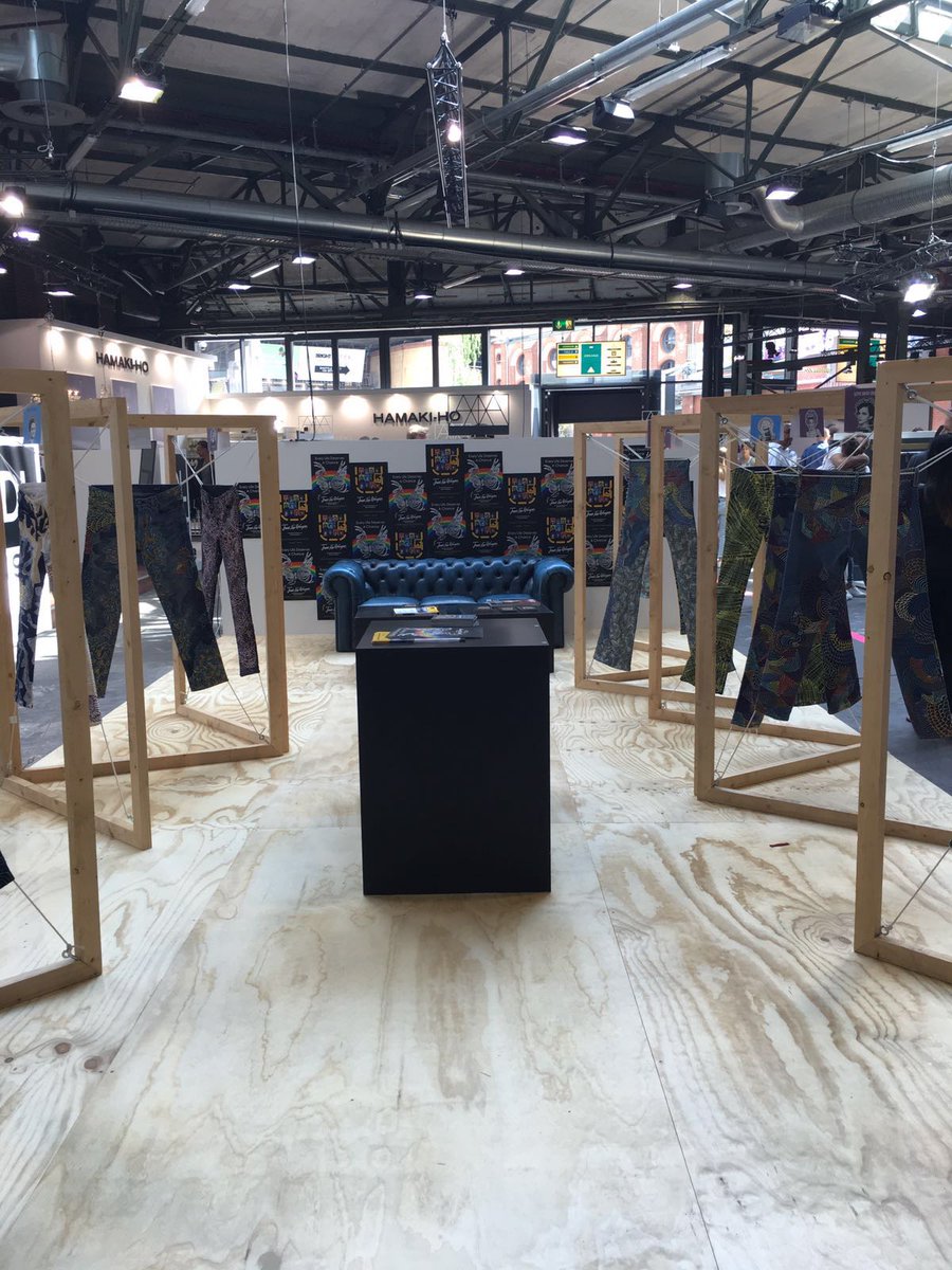 JohnyDar's tweet photo. Our gorgeous #JeansForRefugees exhibit at @PREMIUMberlin #supportingrefugeesworldwide #artforchange #firstexhibit https://t.co/o2pu2v39zZ