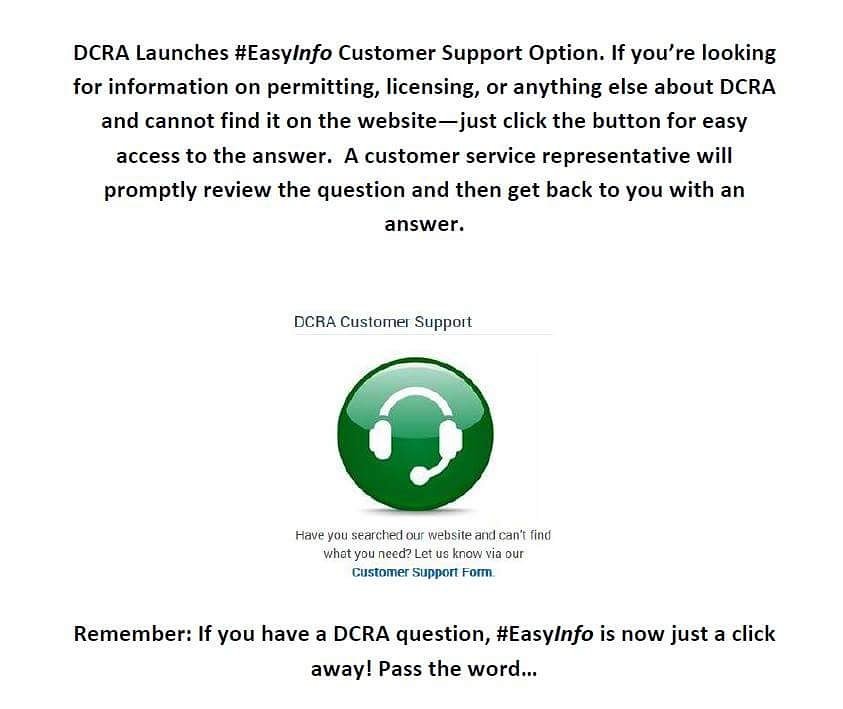 dcra's tweet photo. We have lauched an #EasyInfo on https://t.co/eNbi0hfd3b. If you have questions &amp; need assistance visit  our website https://t.co/fwXTDRJFgA