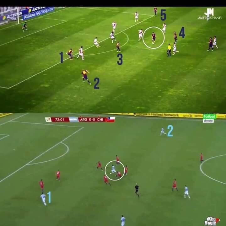brianjeffersohn's tweet photo. Barça: Pase al 1 y gol del 3 - ARG: Messi Messi Messi, fau. https://t.co/oeuQf72sU3
