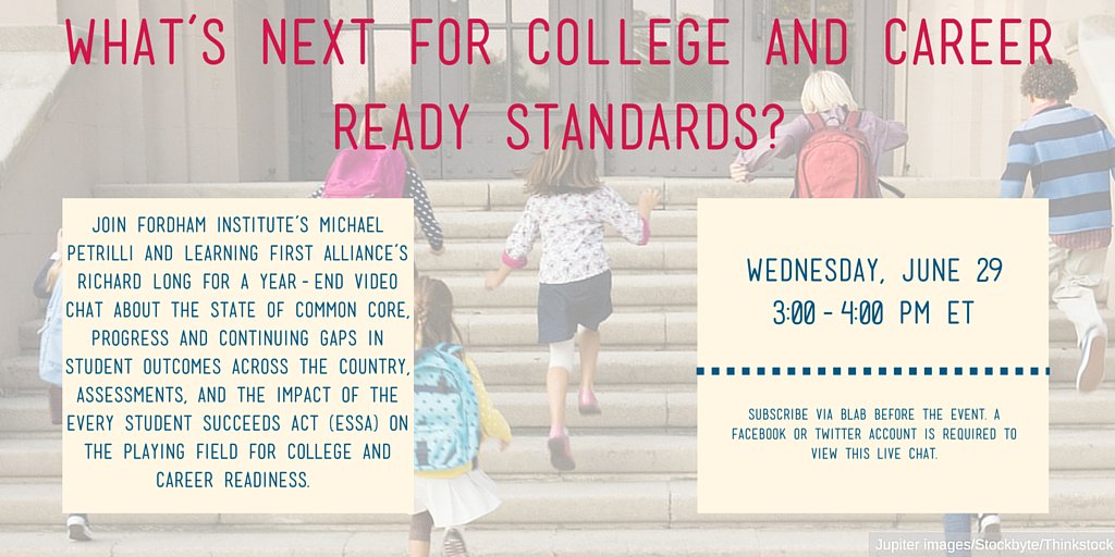 educationgadfly's tweet image. @MichaelPetrilli discusses Common Core, ESSA &amp;amp; more w/ @LearningFirst on 6/29 @ 3pm bit.ly/1rpFSJd