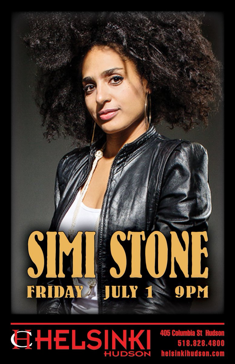 HelsinkiHudson's tweet photo. FRIDAY, JULY 1 9PM | Simi Stone | Stone plays violin, guitar, percussion & boasts a huge, versatile voice #simistone https://t.co/aqqFWy2lTU