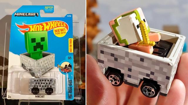 HotWheelsHobby's tweet photo. Check out the #NEW #HotWheels #Minecraft cart from the 2016 HW RIDE-ONS set https://t.co/NPgSkJlKPN https://t.co/vFkdn4EcsD