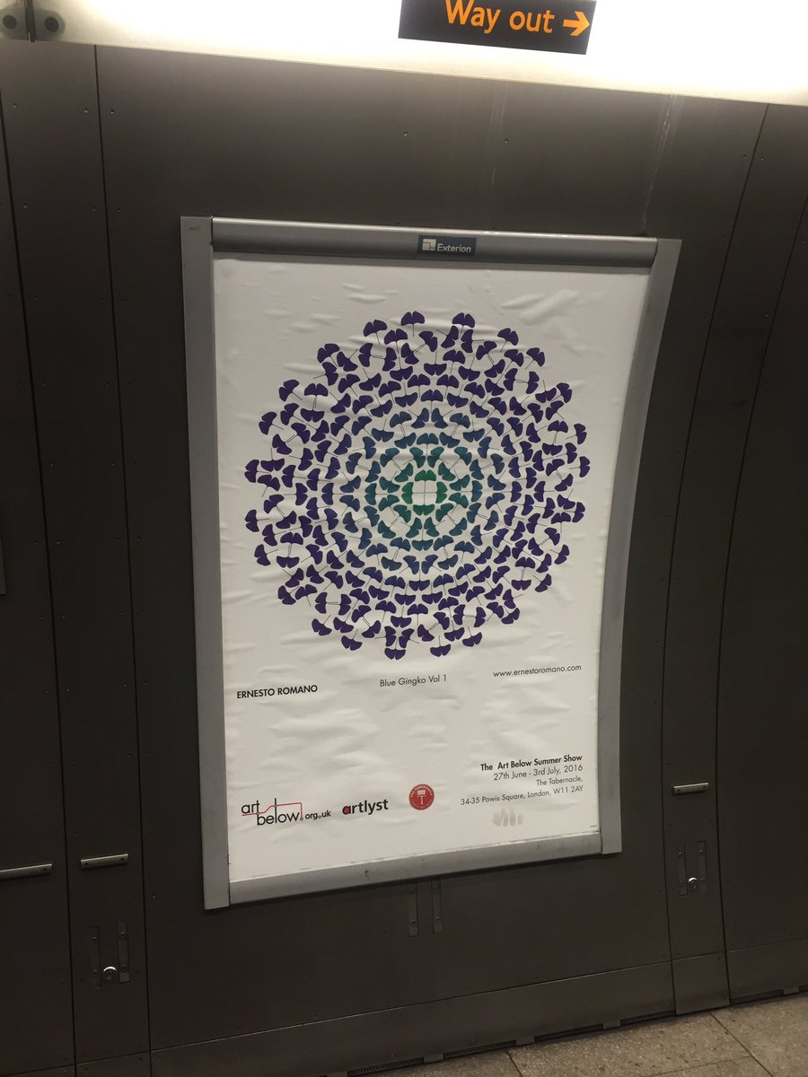 my work with #ginkobiloba at #bermondsey #station #london presented by <a href="/artbelow/">Art Below</a> #contemporaryart thanks Ben Moore