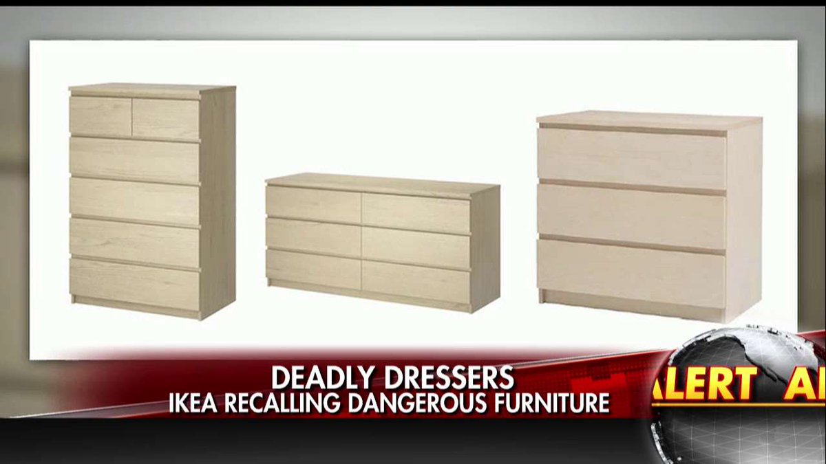 FoxNews_Flash's tweet photo. Ikea Recalls Millions of Dangerous Dressers @foxandfriends @SteveDoocy @ainsleyearhardt https://t.co/28VrewDgqR https://t.co/5ZBnRWQClh