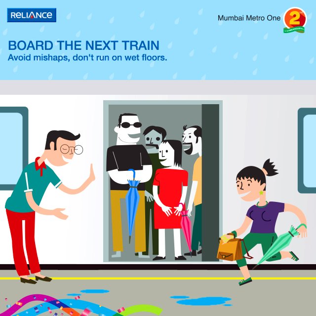 MumbaiMetro01's tweet photo. Safety first, destination later. This monsoon, travel safe.
#MonsoonReady #MonsoonTips #MMTips https://t.co/lQcTQacGRT