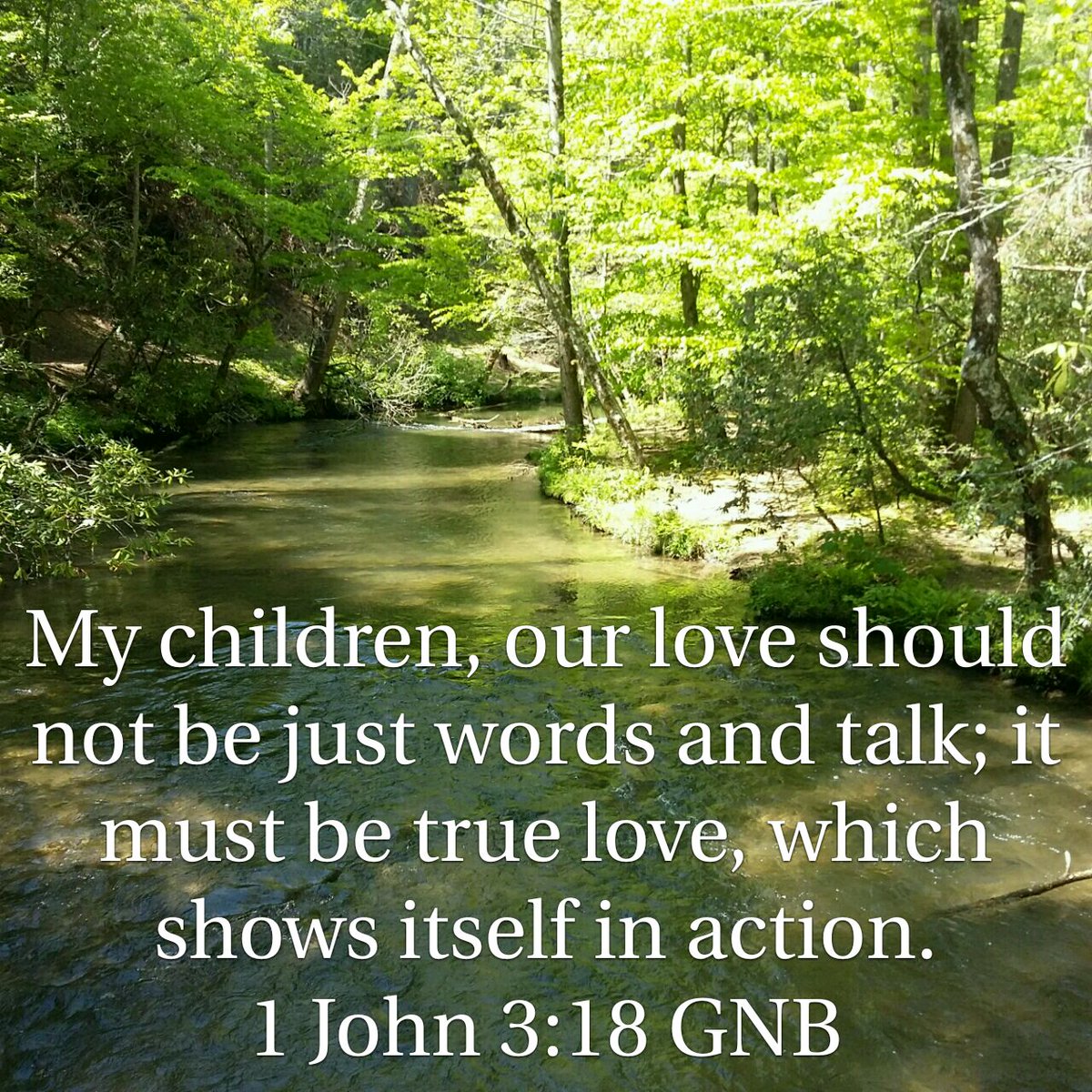 Be positive in your actions and show some love.