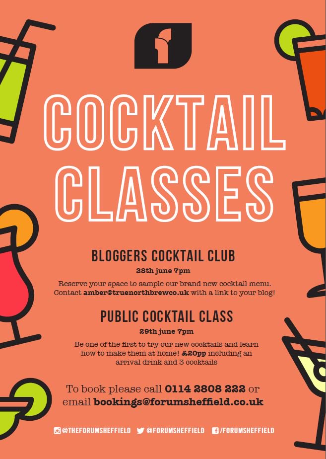 Sheffield Bloggers (@sheffblog) on Twitter photo There's a few spaces left at <a href="/ForumSheffield/">Forum Kitchen + Bar</a>'s Blogger's Cocktail night this evening! Email amber@truenorthbrewco.uk There's a few spaces left at <a href="/ForumSheffield/">Forum Kitchen + Bar</a>'s Blogger's Cocktail night this evening! Email amber@truenorthbrewco.uk