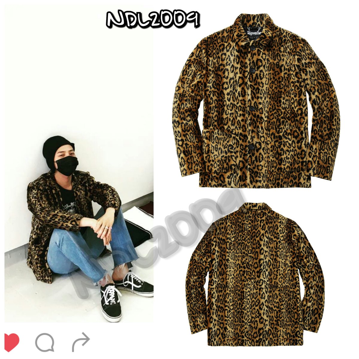 supreme leopard jacket