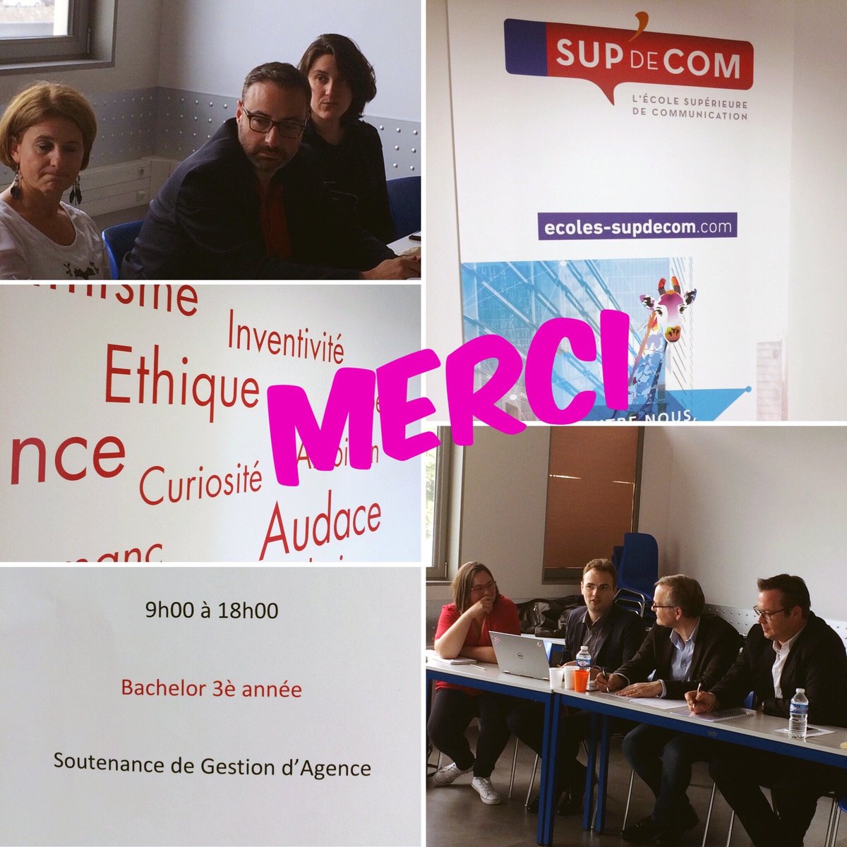 Supdecom_amiens's tweet photo. Soutenance @ecoledecom #Missionsd'entreprise #gestiond'agence @fredesf @LaBiographe @VincentTrelcat @freddy #merci https://t.co/hgVS3QdOIj