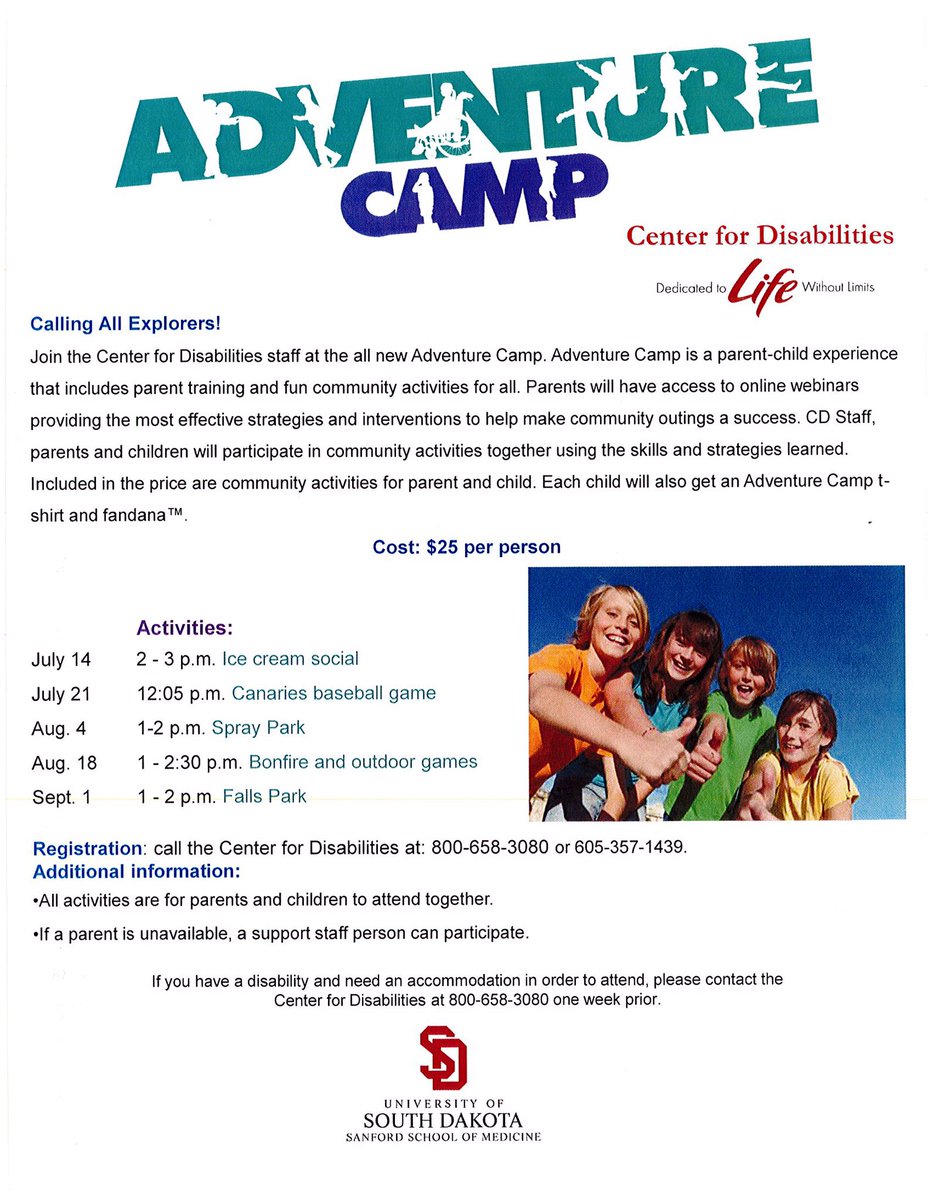CD_SouthDakota's tweet photo. Calling All Explorers!
Join us at the all new Adventure Camp. Adventure Camp is a parent... https://t.co/05rWTwuYJM https://t.co/wtWcNseWju