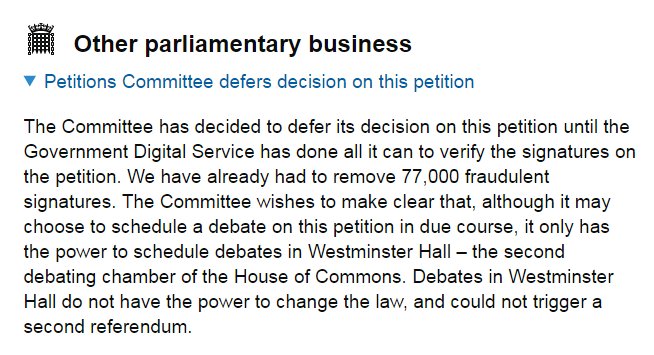 HoCpetitions's tweet photo. See this afternoon's decision by the Committee on the EU referendum petition. https://t.co/zngeNDZ5E8