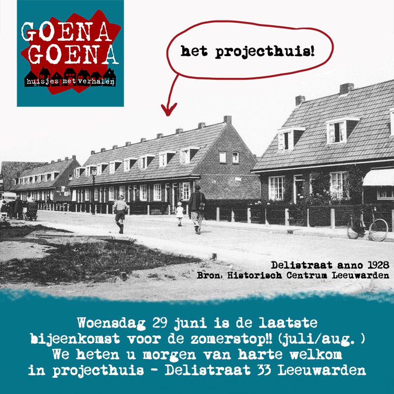 noorderblik's tweet photo. Morgen de laatste bijeenkomst voor zomerstop in Delistraat #CommunityArt #CH2018 #deReis #GoenaGoena https://t.co/49pu4LIwj5