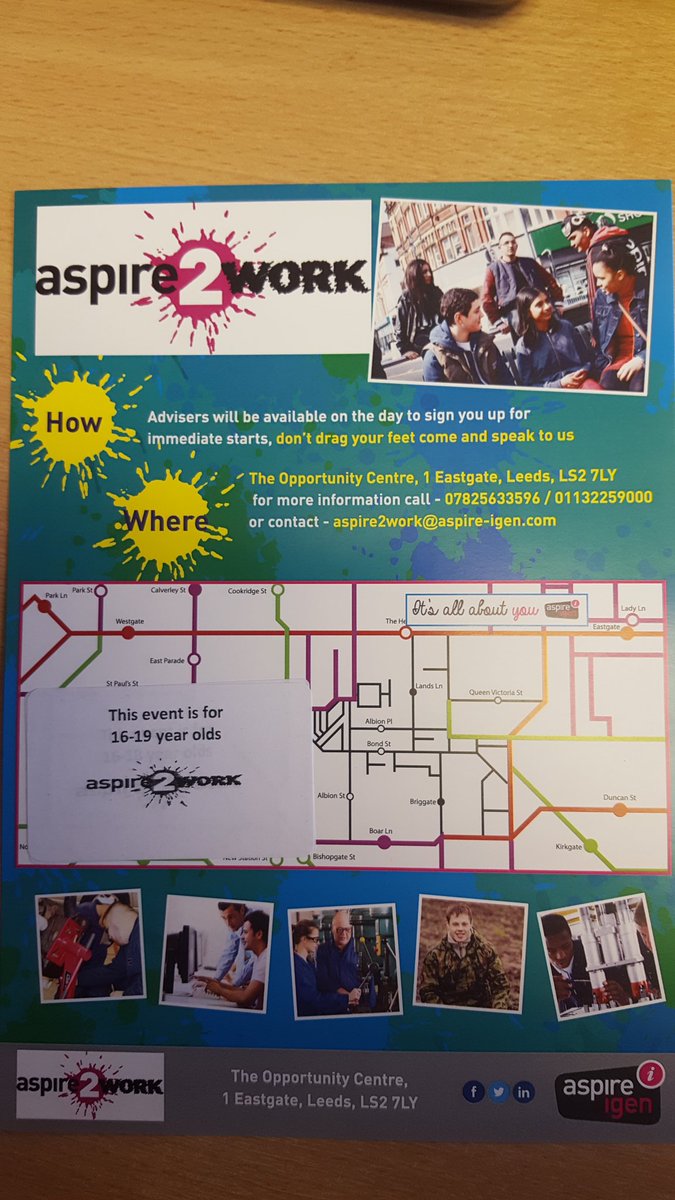 HeadStart2014's tweet photo. Not sure what to do next year and are 16-19 years old then come to aspire-igen today 3-7pm today @Aspireigen https://t.co/HxqZ8h1kyO