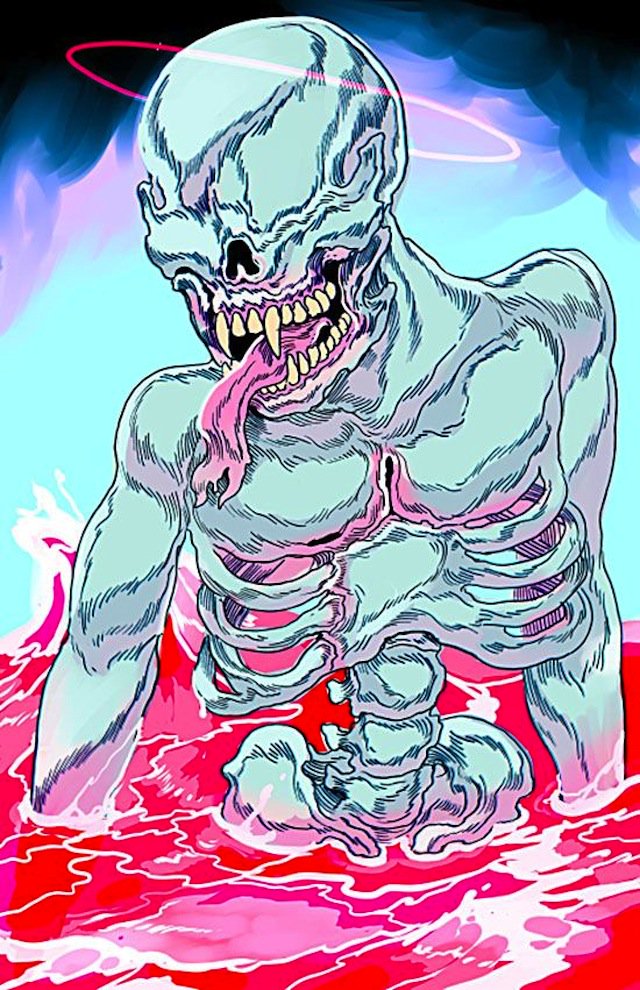 Elreynetwork's tweet photo. All kids out of the pool! Art by Witness the Absurd (https://t.co/TdXGnbl91n) #Monsters #Horror https://t.co/gEhkGSE9zq