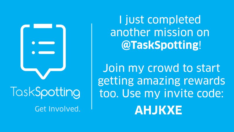 cluedz29's tweet photo. https://t.co/6X3slvShlT. Use my invite code: AHJKXE #TaskSpotting https://t.co/6OH4uT2bDs
