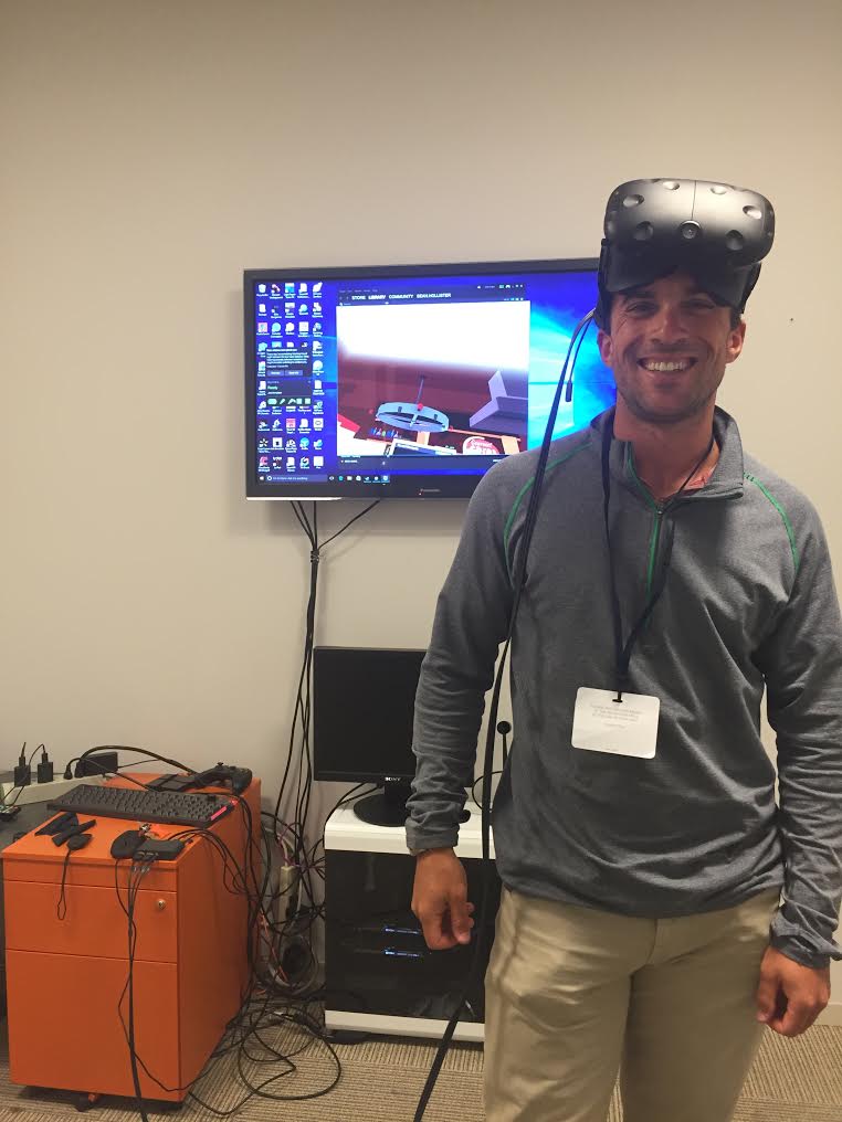 CNET's tweet photo. Look at our friend @SamFuld5 of the @Athletics having a blast with #VR at the #CNET office! 😁 https://t.co/h7Dxakaopb