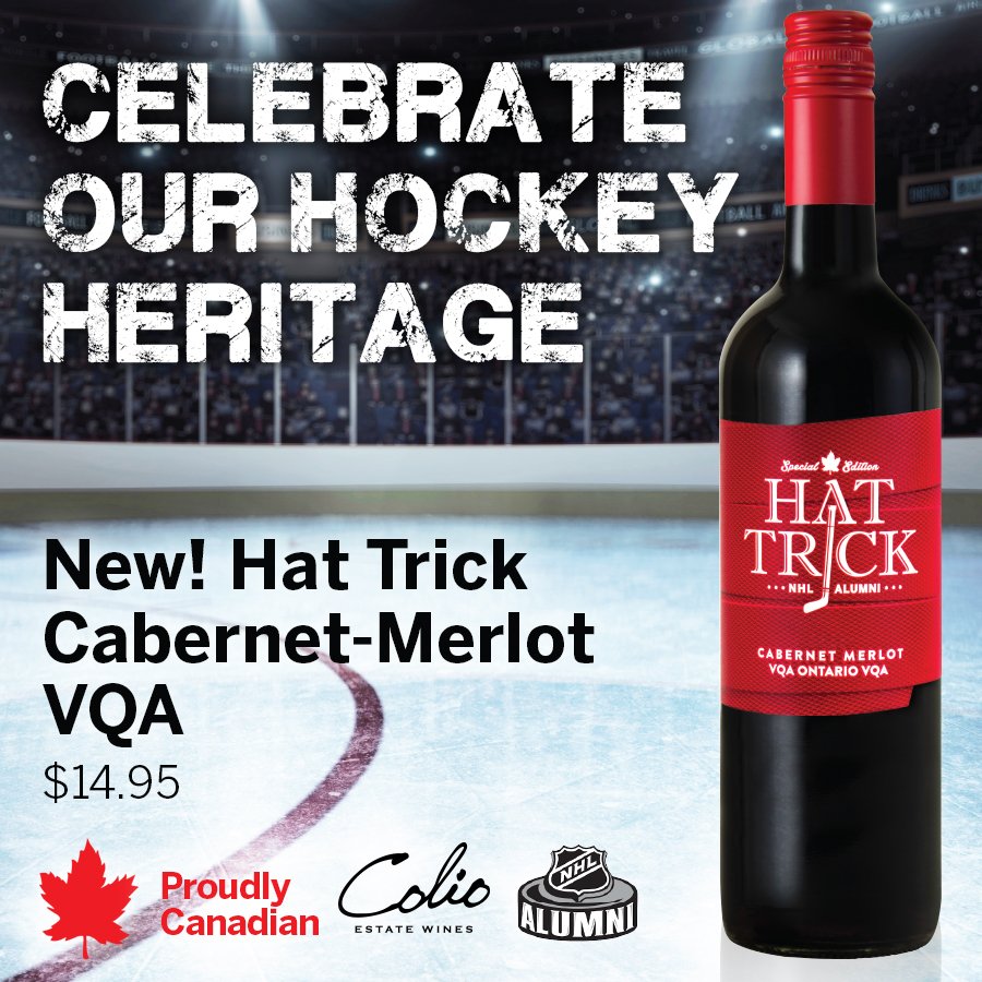 Let's celebrate our hockey heritage this #CanadaDay - with Hat Trick #CanadianWineDay! bit.ly/28XMxkF