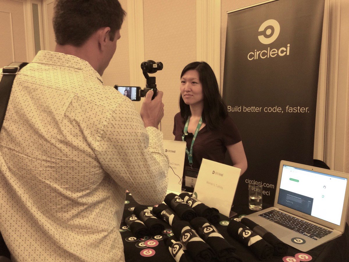 CircleCI's tweet photo. #StackWorld16 Day 2, live from the expo floor! https://t.co/cwDtGCFGKD https://t.co/fsXzDXiaVc