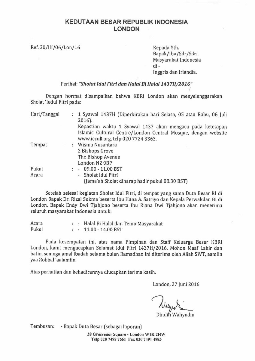 KBRILondon's tweet photo. Sholat Idul Fitri dan Halal Bi Halal 1 Syawal 1437H di Wisma Nusantara London pada pukul 09.00 - 14.00 BST. https://t.co/FZOsQ5G8mB