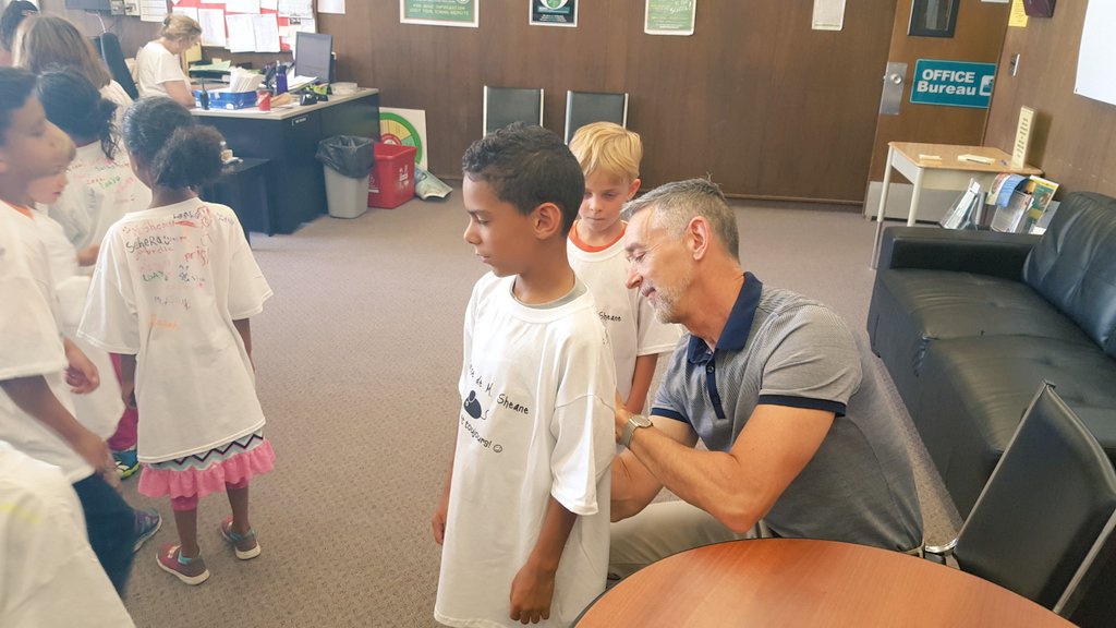 M_Sheane's tweet photo. Signing each other's class t-shirts today! #memories @GilesCondors https://t.co/0dEpnAGpqb