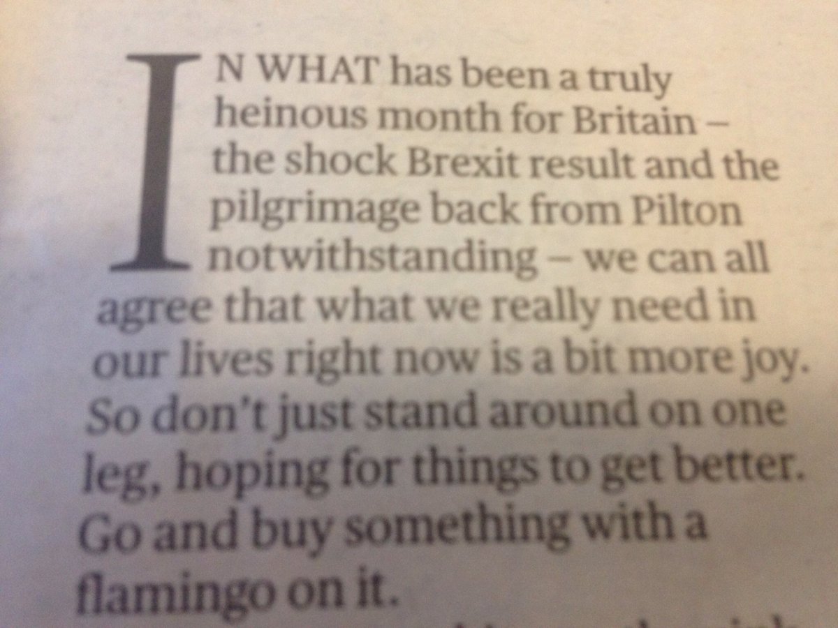 p_j_matthews's tweet photo. V helpful advice from @EveningStandard fashion pages for those yet to come to terms with #brexit https://t.co/nyYREggSNe