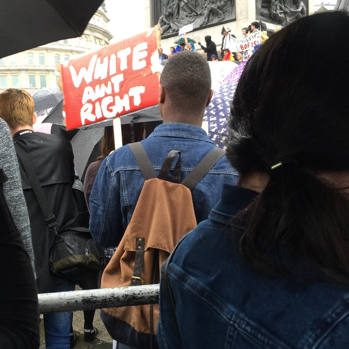 steven_winstone's tweet photo. From the Trafalgar Square anti-Brexit demo. If that sign was inverse - he'd be jailed. Let's see. https://t.co/qRwCoKdnLh