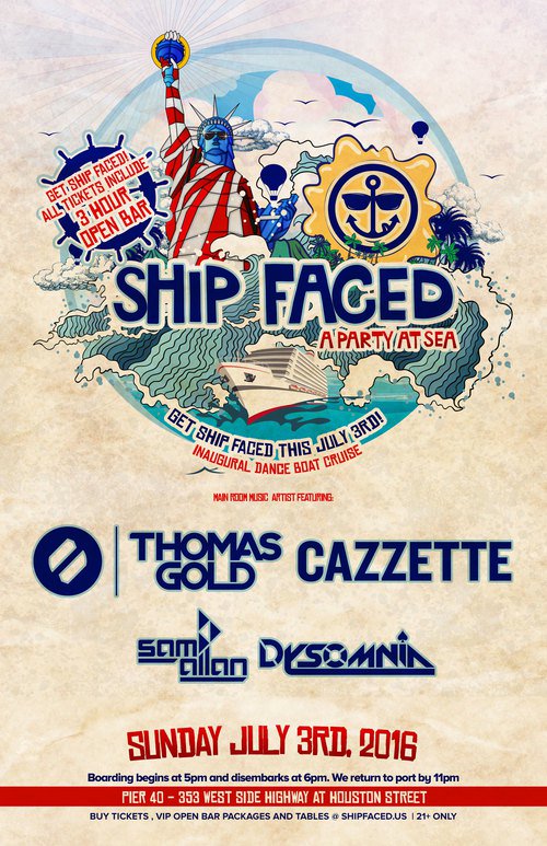 Thomas Gold &amp; Cazzette Headline The Inaugural Ship Faced Yacht Party July 3 – NYC beatcue.com/thomas-gold-ca…
