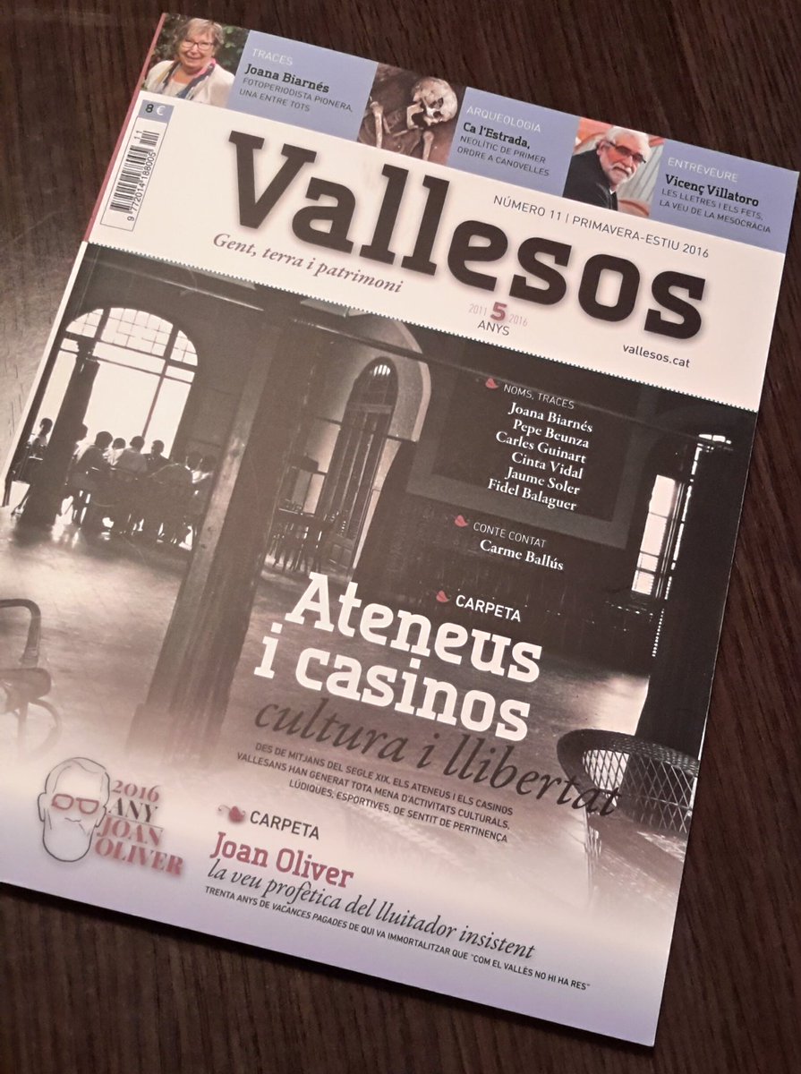 roccasagran's tweet photo. Quin llamp de número, la revista Vallesos! Ateneus, casinos, casals... i 15 pàgines de Joan Oliver! #altribombo https://t.co/px9hLiEOHL