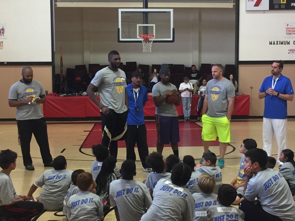 Festus Ezeli's message to the children at his camp: "Let's get better and have fun today."