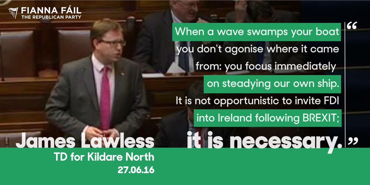 lawlessj's tweet photo. Ireland needs to ensure our FDI capability and state of readiness is optimised for any #brexit relocation. https://t.co/nKEIzGMpvc