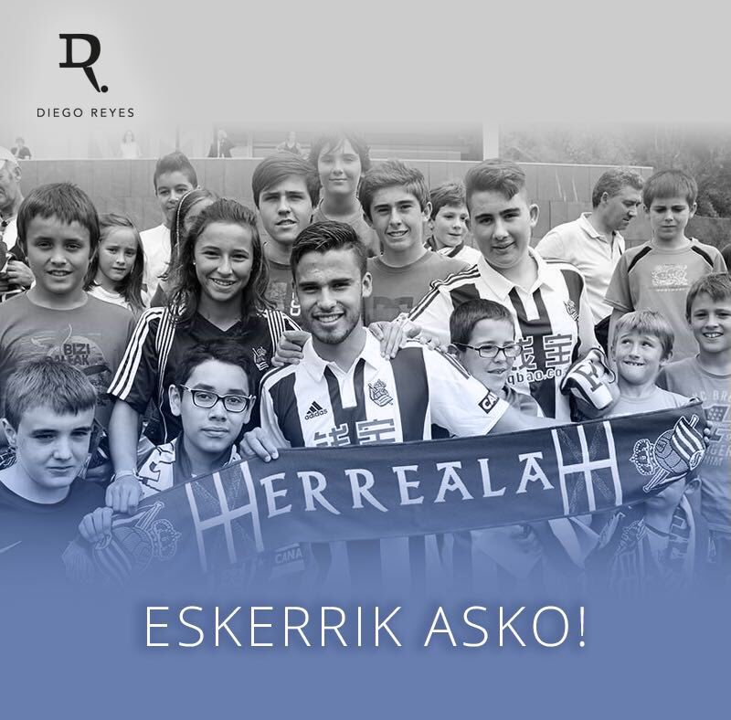 DiegoReyes's tweet photo. Mucho éxito, siempre agradecido con la afición que me hizo sentir como en casa @RealSociedad https://t.co/y33FPwa5xh