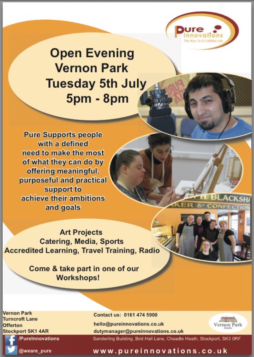 PureSupport1's tweet photo. We have an open evening on 5th July at Vernon Park, Offerton, Stockport.  Join us! Free animation workshops! https://t.co/FfNyhm2a1s