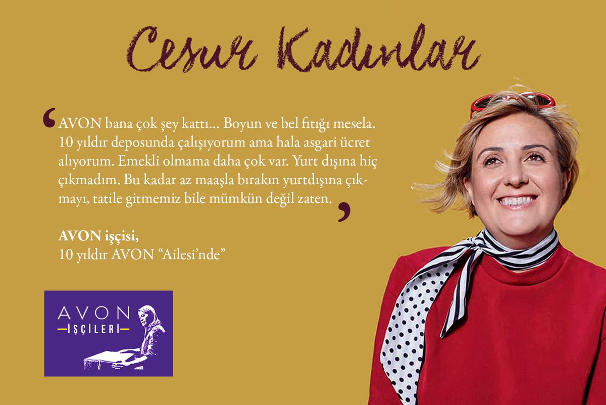 KadinCinayeti's tweet photo. Cuma günü direnen Avon işçisi kadın arkadaşlarımızla birlikte Avon Genel Müd. önünde olacağız.
#AvondaBayramİsyanı https://t.co/mRY1dvKB8l