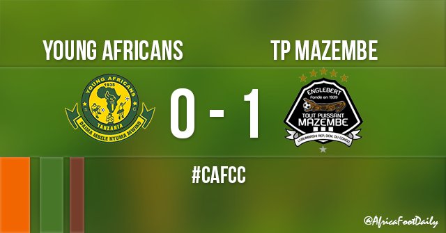 kinshasaweb's tweet photo. #CAFCC  #YASCTPM | Le 
@TPMazembe est allé chercher une victoire 1-0 en Tanzanie face au Young Africans #RDC #Yanga https://t.co/3QaR0ooj3V