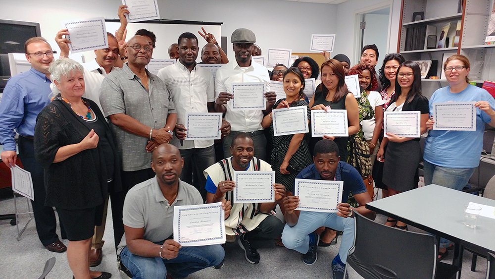 accompanycap's tweet photo. Terrific group for our 3-day free workshop: How to Start and Run a Small Business with Eugene Williams! #smallbiz https://t.co/ZpU6m8IYaM