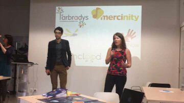 Mercinity's tweet image. Présentation de notre activité au Demo Day du @labodeledition avec @TheCantillon ! #startup #pitch #music #artists