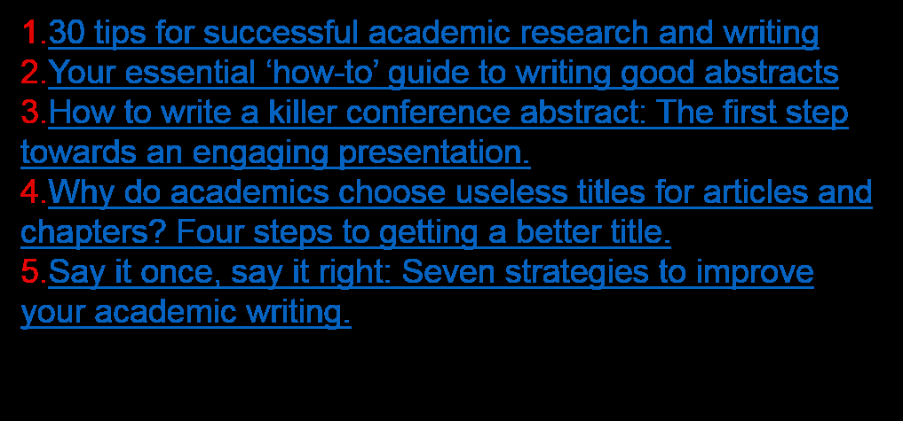 Top 5 advice posts from <a href="/LSEImpactBlog/">LSE Impact Blog</a>, each downloaded over 300,000 times. To read them, plug titles into Google