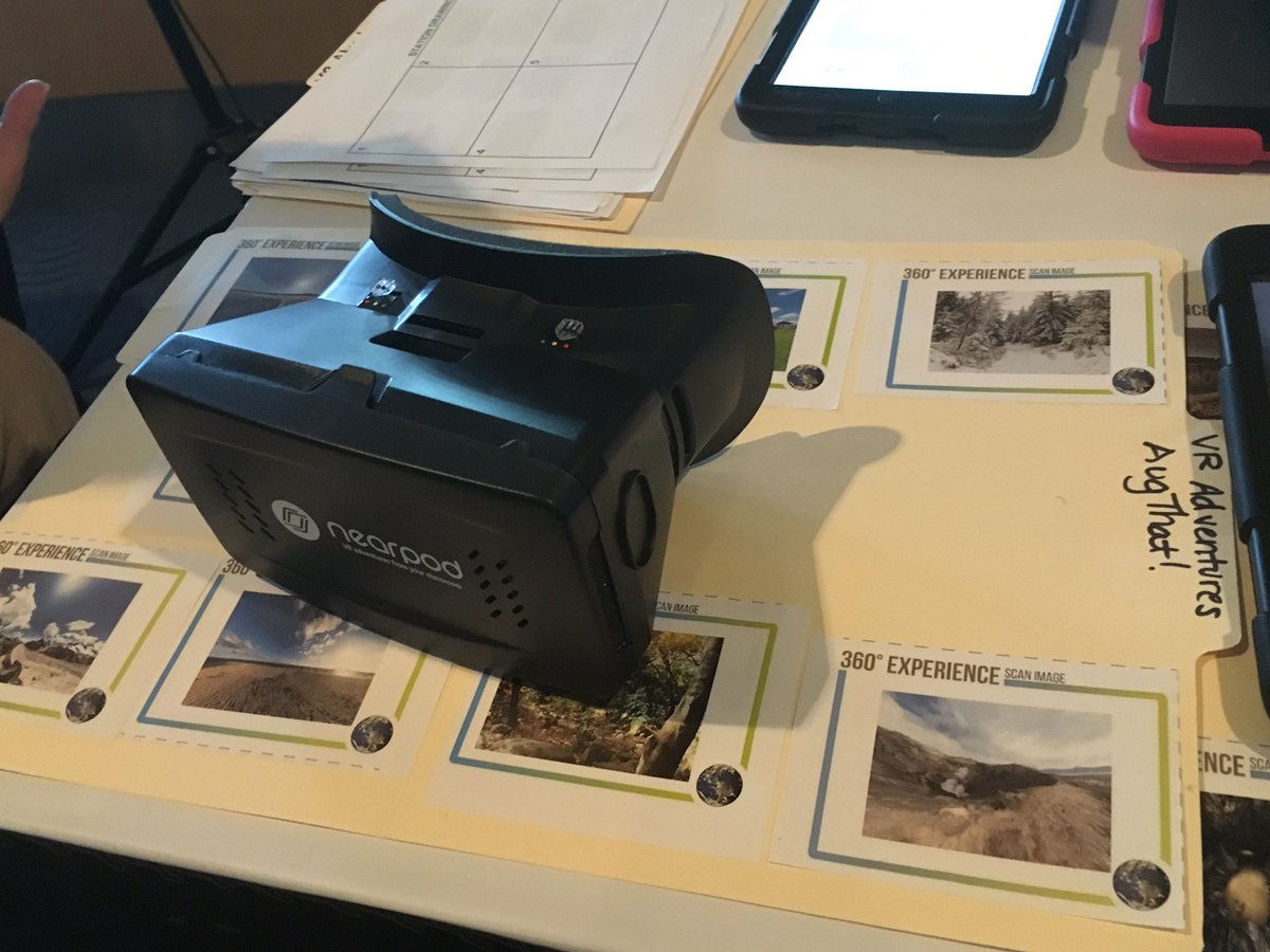 msjasztal's tweet photo. Check out Nearpod goggles! VR goggles come in so many forms. We made cardboard ones last yr. #msmakertech https://t.co/F50lA0ruli
