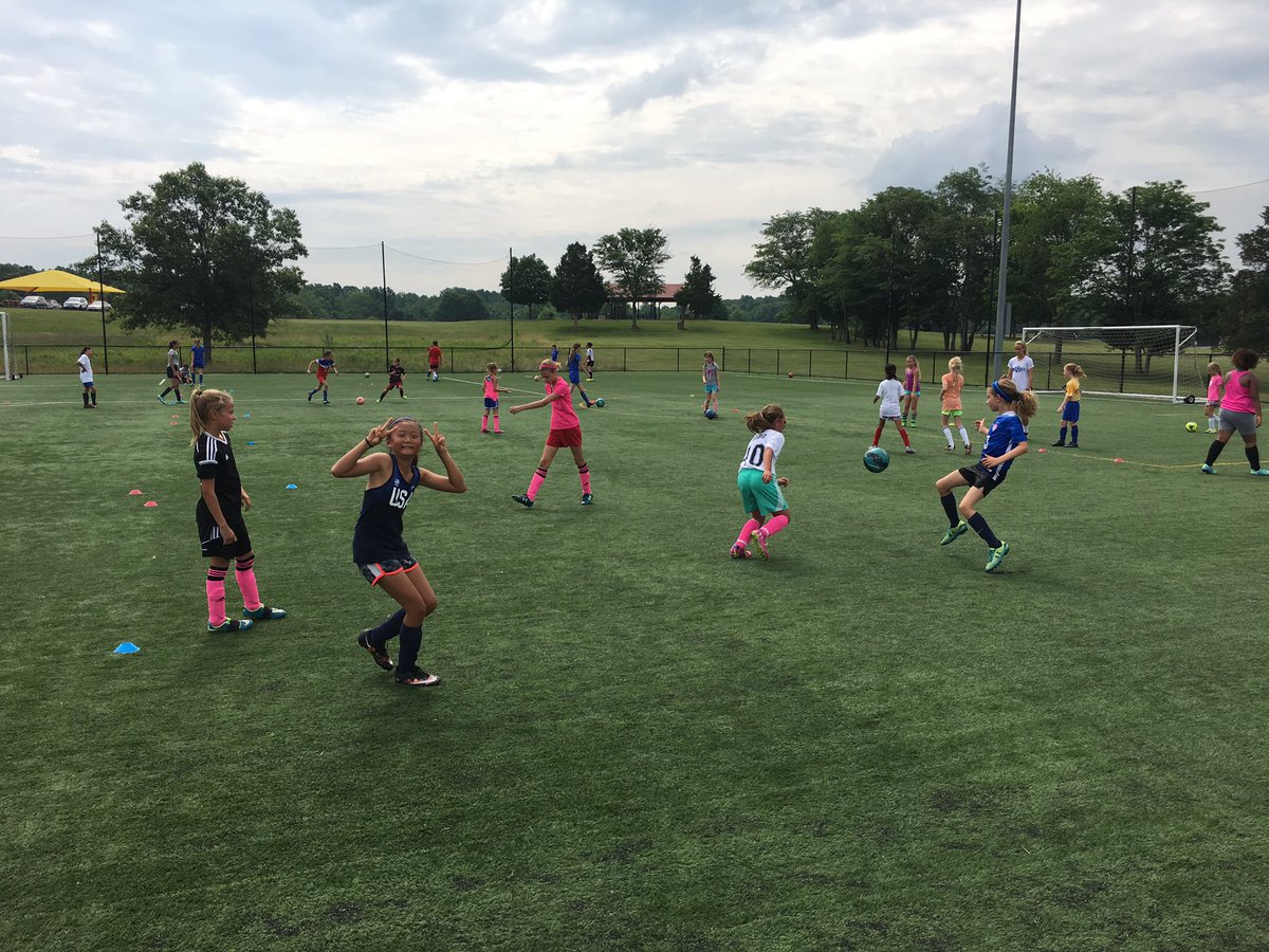 SoccerVSA's tweet photo. It's All Girls out at Long!! Camp is in full swing and these ladies are awesome! #CampFlow #WeAreVSA https://t.co/P8ufCEgiJp