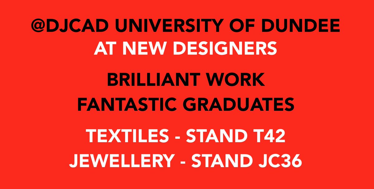 PopUpDundee's tweet photo. Don’t miss Dundee’s finest - @DJCAD crew at @newdesigners in London from Thursday! #ND16 https://t.co/6QEmn0zhRN