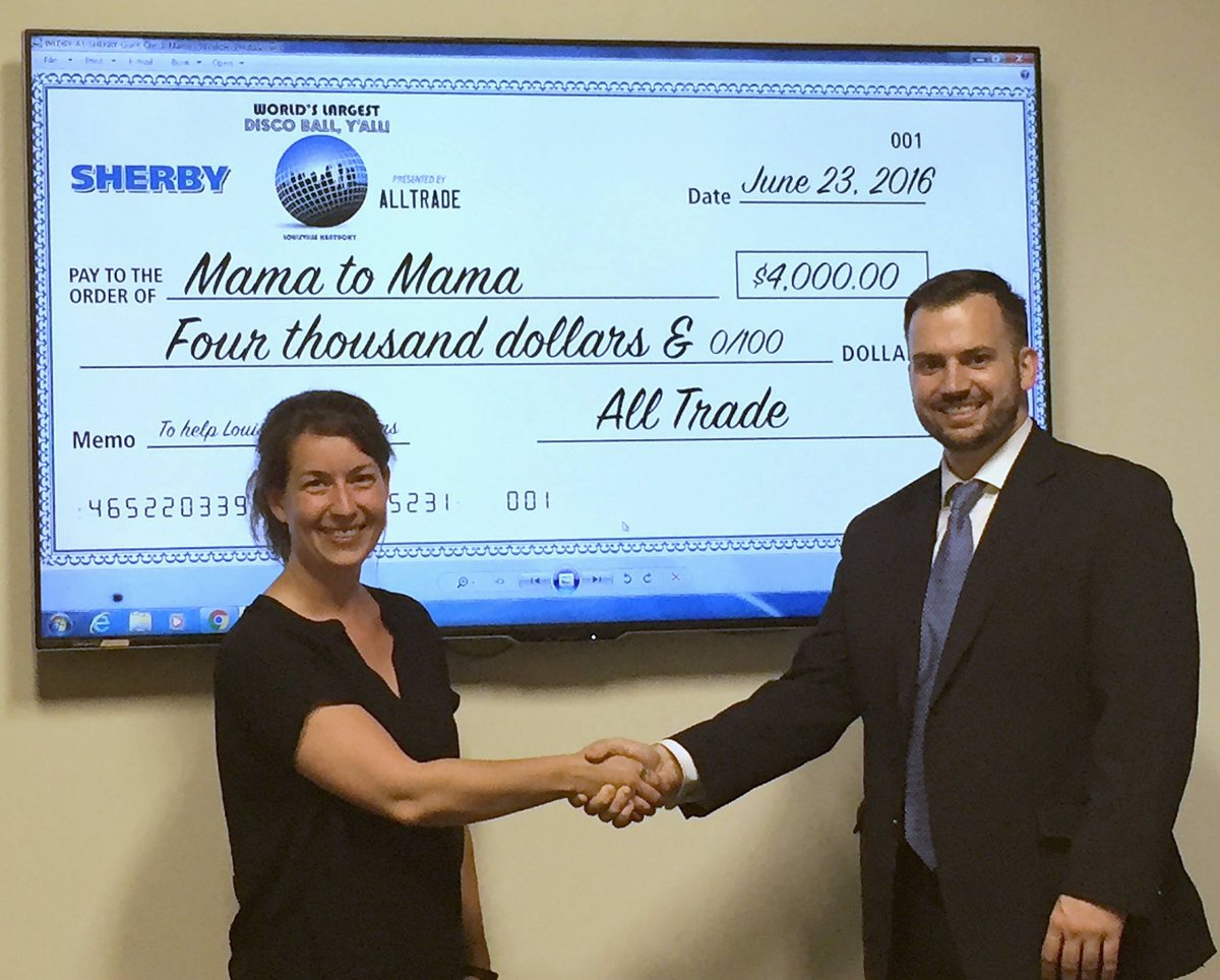 mama_to_mama's tweet photo. Memo: To help #Louisville area moms!
Thank you Alltrade Property Management for this generous donation! #SHERBY https://t.co/e7fVq2Brje