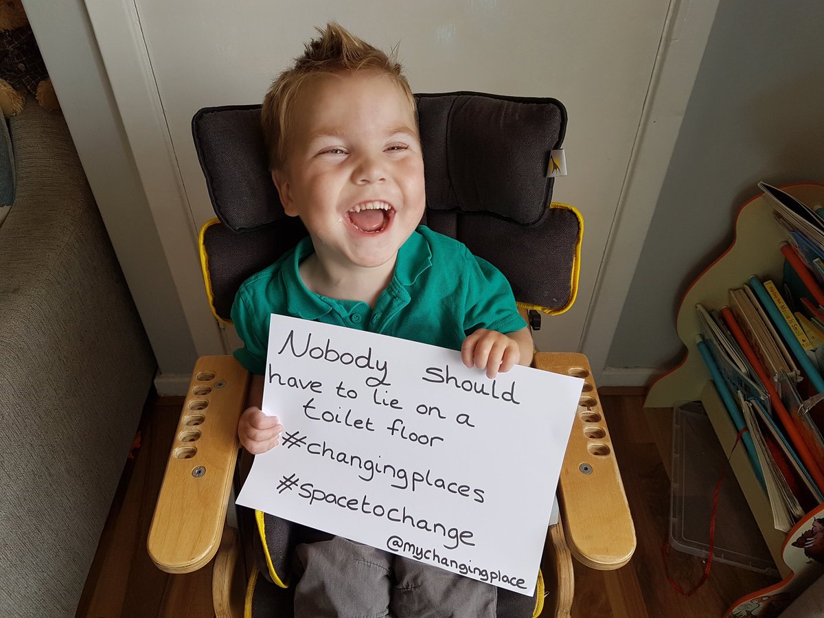 Sheri_Skelt's tweet photo. @AndyDayTV My Lil Warrior loves cbeebies. Here he is doing the @mychangingplace selfie challenge #changingplace https://t.co/663O7GoI3M
