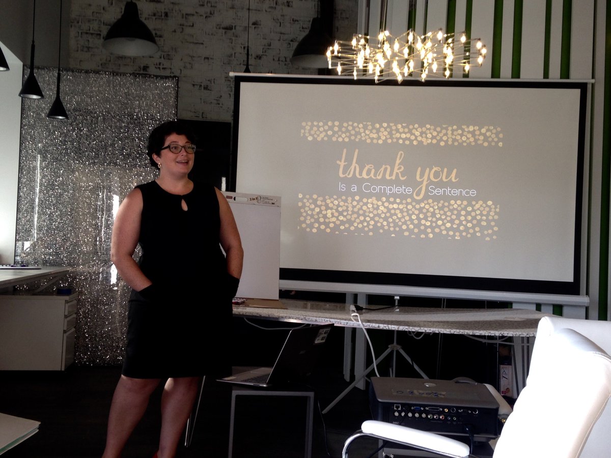 women_connected's tweet photo. Jamie Richards Whitney reminded us that Thank You is a Complete Sentence. @GravityWorkspa1 #ATX #RoundRock #ThankYou https://t.co/cUKnJIpJVv