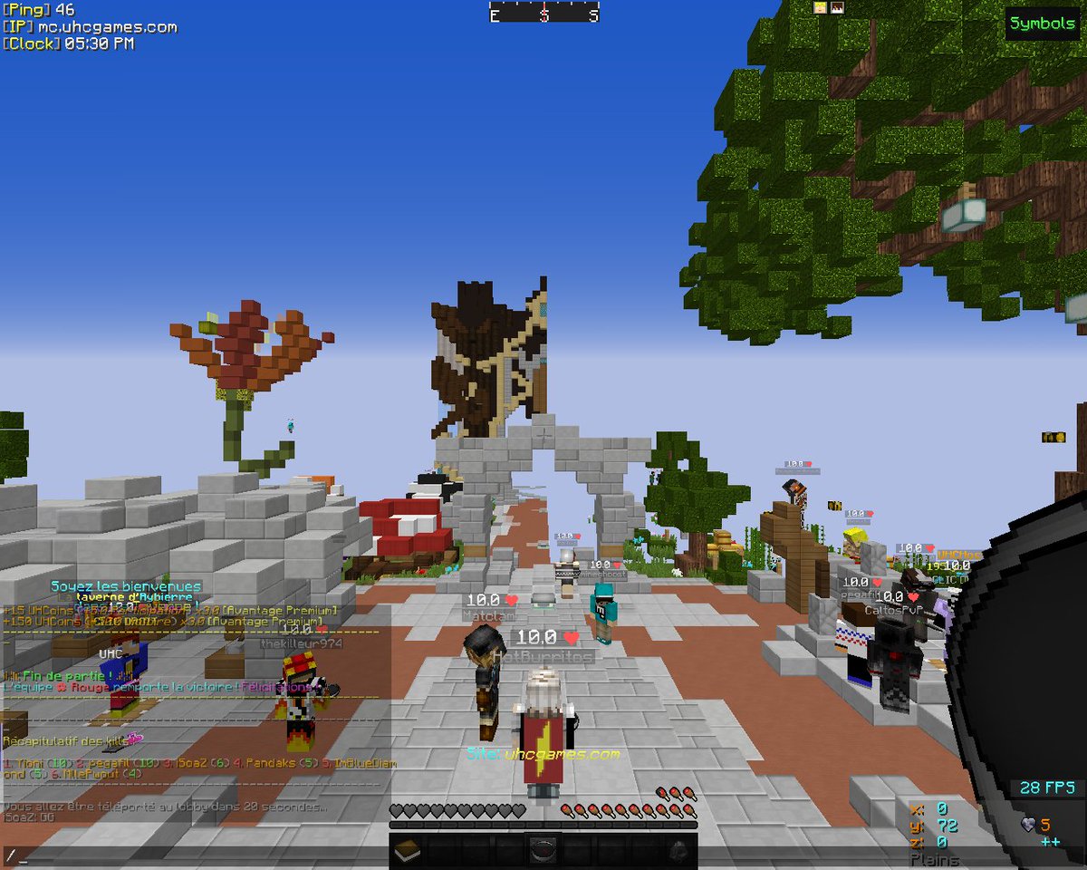 PandaksYT's tweet photo. 14ème Win sur @UHCGames avec pegafil king:10 kills,ImBlueDiamond:5 kills,IsoaZ_:6 kills et moi 5 kills #TopKill <3 https://t.co/RQRRrKx8Q0