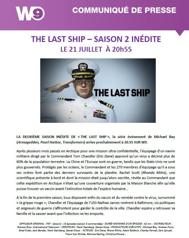 corentinW9's tweet image. La saison 2 inédite de #lastship arrive le 21/07 à 20h55 @w9 @michaelbay @ericdane @RealEricDane