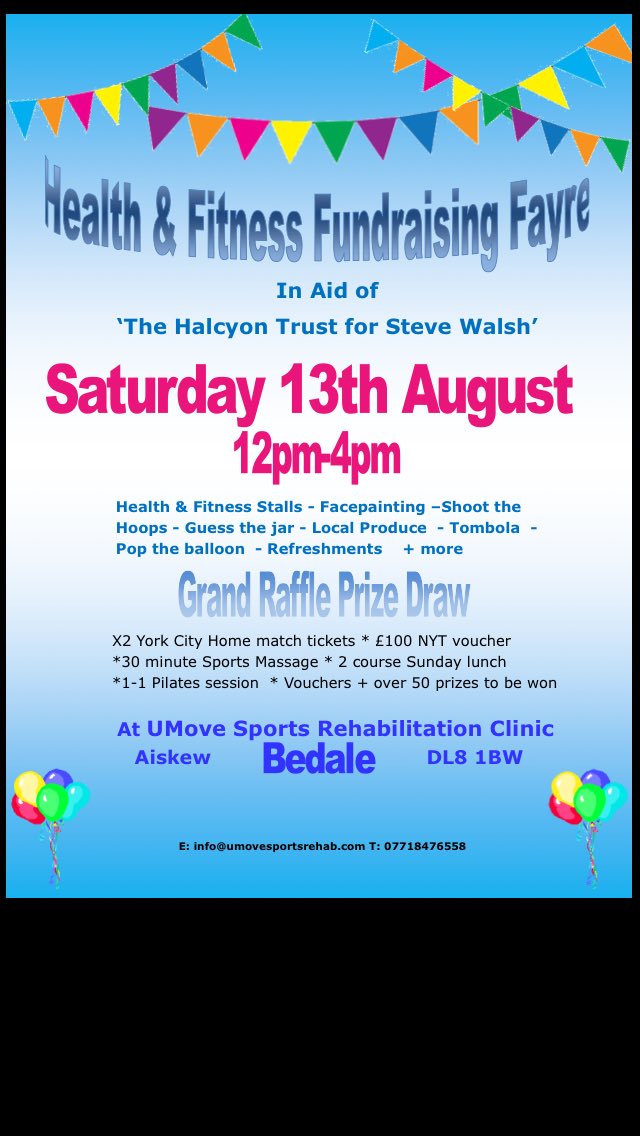 Health &amp; Fitness Fundraising Fayre- Bedale